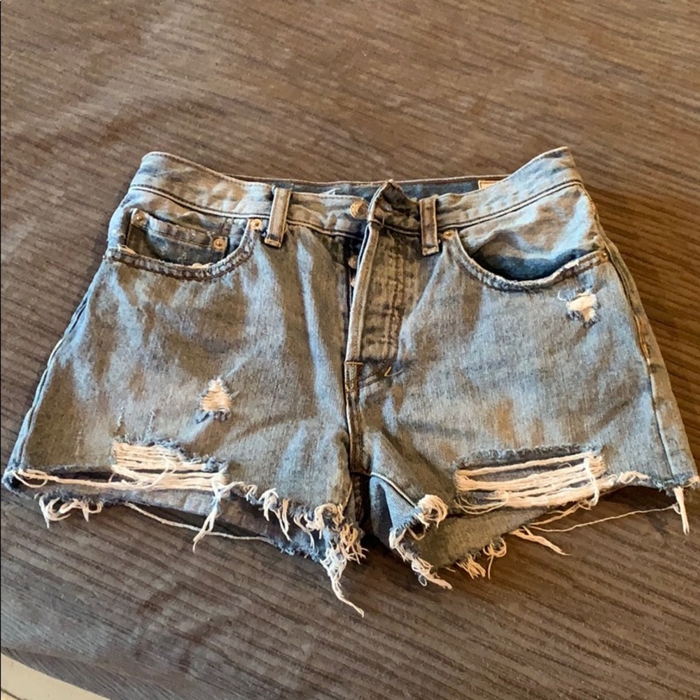Free People denim shorts
